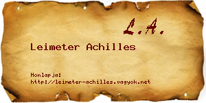 Leimeter Achilles névjegykártya